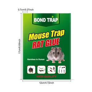 Hoogviskeuze opvouwbare rattenlijmplaat afmetingen 17x12cm voor muis- en insectenbestrijding