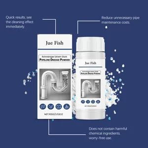 Detail view of Jue Fish pipeline dredge powder packaging with clear feature highlights