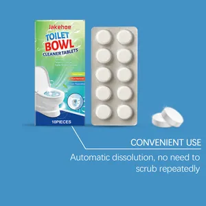 Automatic dissolution toilet bowl cleaner tablets by JAKEHOE, 10 count pack for deep cleaning