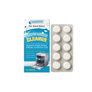 Efficient dishwasher cleaner tablets for descaling and deodorizing, 10 count box pack