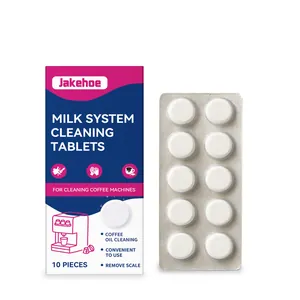 Tablettes de nettoyage Jakehoe pour système de lait de machine à café, paquet de 10