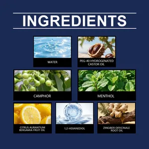 Gedetailleerde ingrediëntenlijst voor berenspray met natuurlijke plantaardige oliën