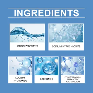 Detailed list of ingredients for household cleaning gel showing EDTA and sodium hydroxide