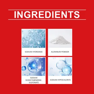 Detailed chemical composition of powerful sink and drain pipe dredging cleaning powder