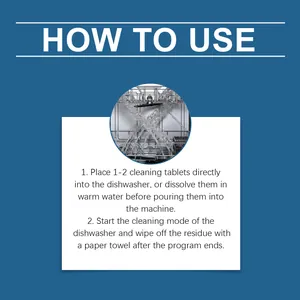 Detailed step-by-step instructions on how to use dishwasher cleaning tablets effectively