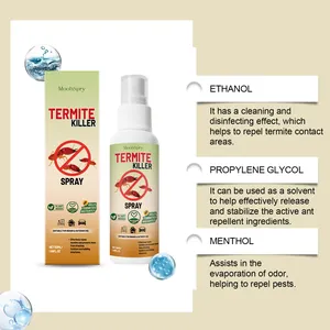 Detailoverzicht van ingrediënten voor MoonSpry termietenspray met ethanol en menthol