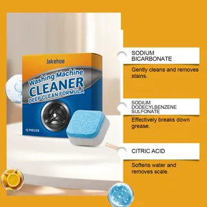 Jakehoe washing machine cleaner tablets for deep cleaning and effective scale removal