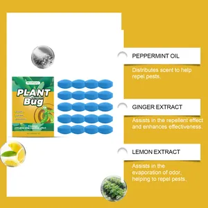 Ingrediëntendetails van MoonSpry plantaardige insectenwerende pillen voor thuis.