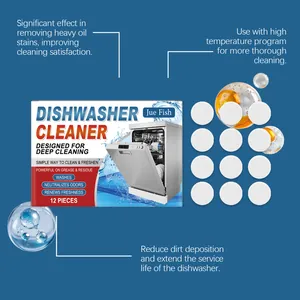 Jue Fish dishwasher cleaner tablets for deep cleaning, grease and scale removal