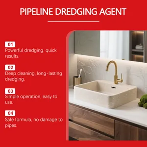 Close-up of a modern bathroom sink illustrating the use of pipeline dredging agent