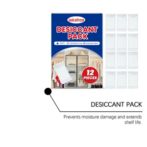 Close-up showing 12 individual desiccant packs for wardrobe moisture protection