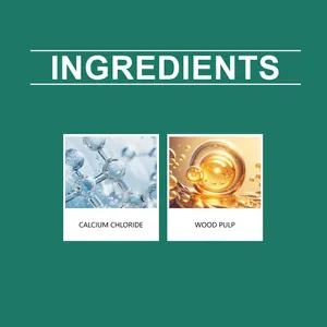 Vista detallada de los ingredientes del desecante para instrumentos cloruro de calcio
