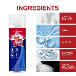 Detailed ingredient composition macro view for Jaysuing waterproof leak repair cream spray
