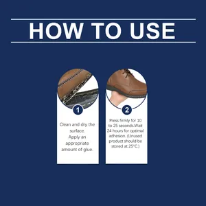 Step-by-step usage guide for Jakehoe shoe repair glue on leather sneakers and boots