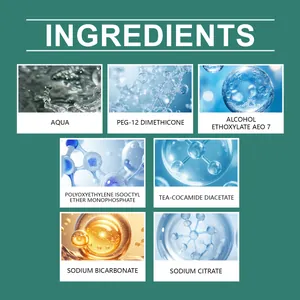 Detail view showing the active core cleaning ingredients of sneakers foam cleaner