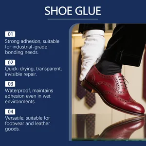 High performance transparent shoe glue for waterproof repair of leather footwear