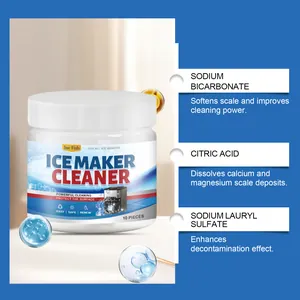 Detailed ingredients of Jue Fish ice maker cleaner tablets for deep descaling and care