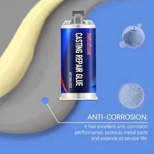 Industrial strength casting repair glue for metal parts with anti-corrosion protection