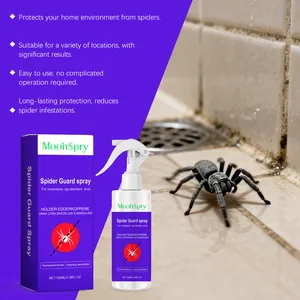 Spray répulsif MoonSpry contre les araignées 100ml avec emballage et scène d'usage