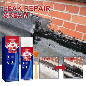 Waterproof leak repair cream for bathroom and pipeline with brush applicator