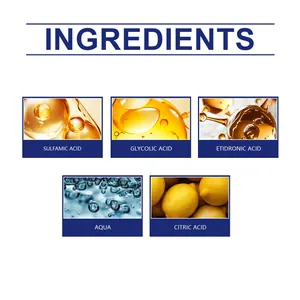 Graphic detailing key ingredients like citric and glycolic acid for rust removal