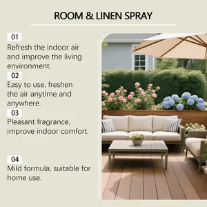 Detail view of refreshing lavender room and linen spray benefits for a cozy home atmosphere