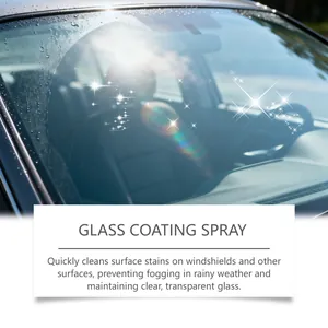 Dettaglio dell'effetto spray per rivestimento vetri auto per una visione chiara e sicura