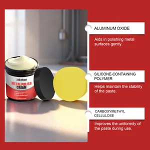 Detailed info on JAKEHOE metal polish cream ingredients and surface cleaning benefits.