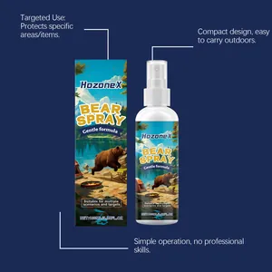 HOZONEX berenspray voor buiten kamperen met compact fles- en verpakkingsontwerp.
