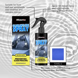 Spray antiappannamento Hikmarion per parabrezza auto con panno in microfibra