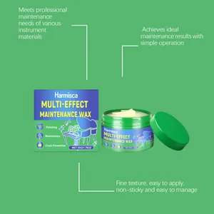 Harmisca multi-effect instrument maintenance wax showing fine texture and professional packaging