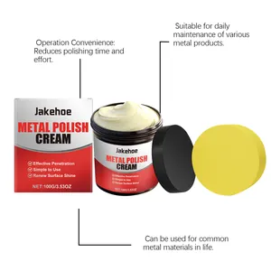 100g Jakehoe metal polish cream with sponge for kitchen stove and cookware rust removal