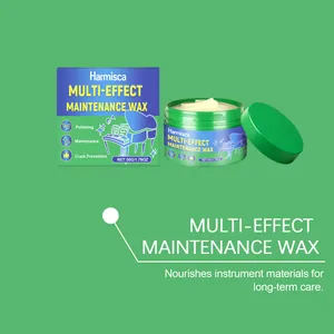 Harmisca multi-effect instrument maintenance wax with open jar showing polishing wax