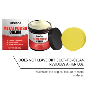 Professional Jakehoe metal polish cream kit with applicator sponge for rust removal