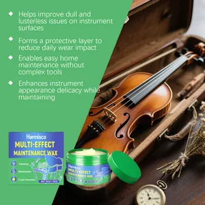Harmisca multi-effect instrument maintenance wax providing polishing and crack prevention