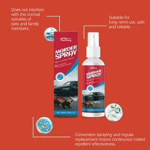 RayHong marterspray 100ml biedt langdurige bescherming voor auto en huis tegen knaagdieren.
