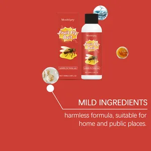 Detailopname van MoonSpry fruitvlieglokaas met milde ingrediënten en verpakking
