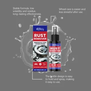 Rayhong rust remover spray bottle and packaging box with liquid splash effect