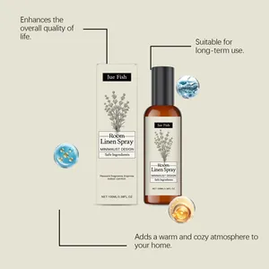 Premium Lavender Room Linen Spray in 100ml bottle with minimalist design packaging