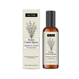 Jue Fish room linen spray lavender air freshener with minimalist packaging design