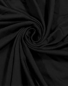 Close-up of high-quality black fabric texture for elegant summer maxi dresses