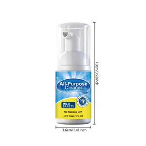 Nettoyant multi-usages compact 30ml avec dimensions 10cm de haut et 3,6cm de large