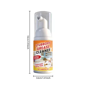Dimensions détaillées du nettoyant moussant de 30 ml pour graisses tenaces de cuisine