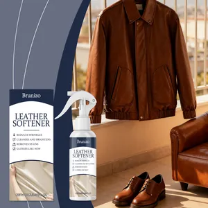 Brunizo leather softener spray for cleaning and brightening leather jackets and shoes