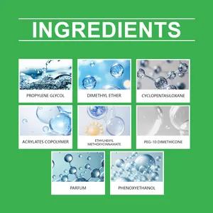 Liste détaillée des ingrédients pour spray lustrant ballon avec Propylene Glycol