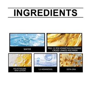 Vista macro detallada de los ingredientes y la composición del aceite de mantenimiento Harmisca