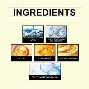 Ingredient list for leather sofa care cream showing water and polymers.