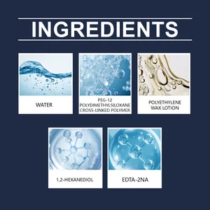 Detail showing the scientific chemical ingredients list of the leather care formula.
