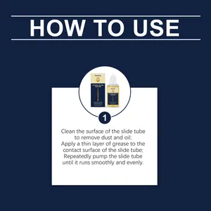 Instruction guide on how to use Harmisca tuning slide grease for brass instruments.