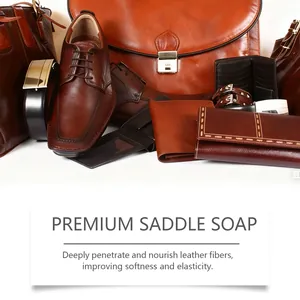 Premium leather conditioner deep cleaning for brown leather shoes bags and car seats